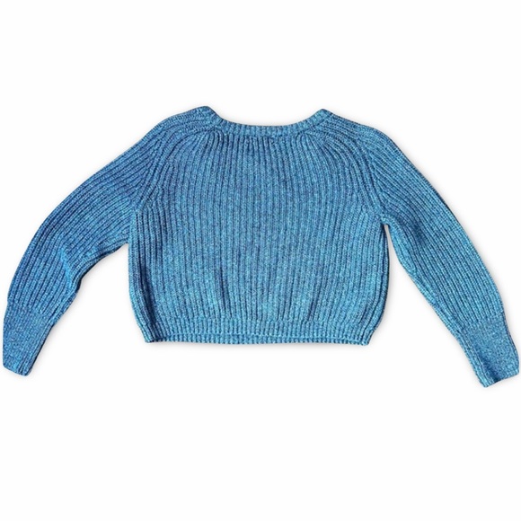 Women's American Apparel Marled Grey Cotton Shaker Knit Cropped Size Medium - Picture 2 of 8